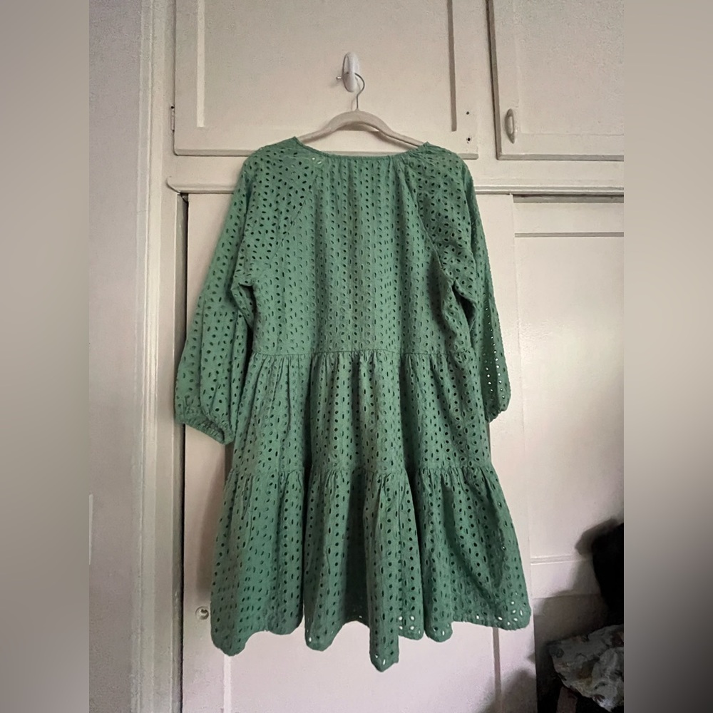 Karina Grimaldi Irina Eyelet Mini Dress in Sage size XS from Revolve - Picture 9 of 14